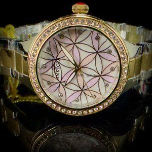 NEW Invicta Wildflower 34MM Oyster Dial Quartz Two-Tone Bracelet Watch